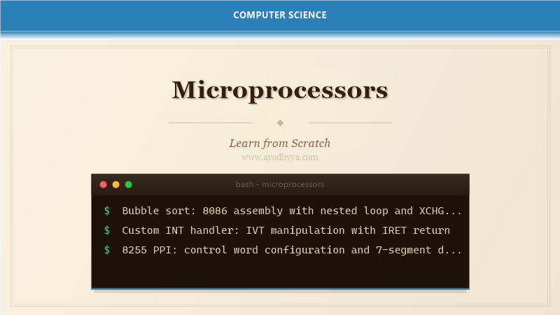 Microprocessors Tutorial: Learn 8086 from Scratch (2026)