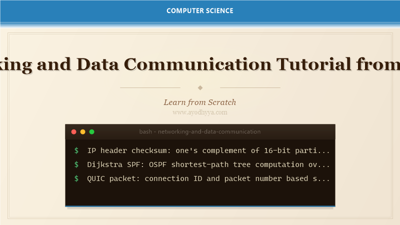 Networking and Data Communication Tutorial from Scratch (2026)