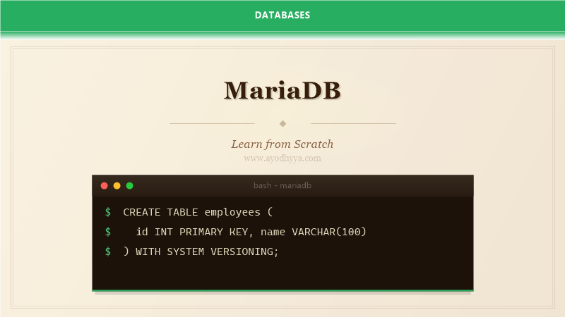 MariaDB Tutorial: Learn SQL Database from Scratch (2026)