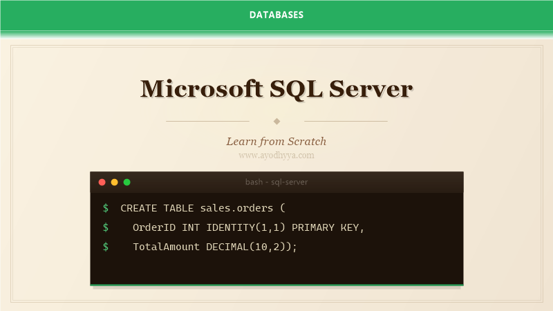 Microsoft SQL Server Tutorial: Learn SQL Server from Scratch (2026)