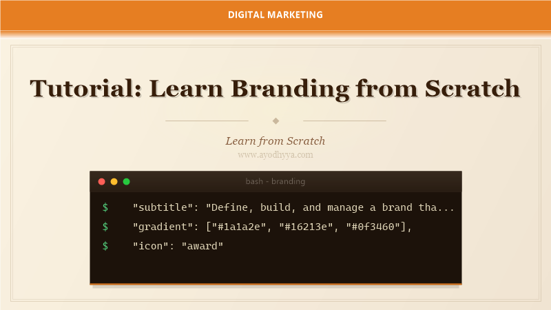 Tutorial: Learn Branding from Scratch (2026)