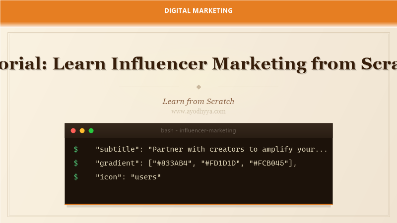 Tutorial: Learn Influencer Marketing from Scratch (2026)