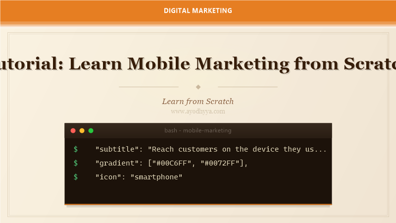 Tutorial: Learn Mobile Marketing from Scratch (2026)