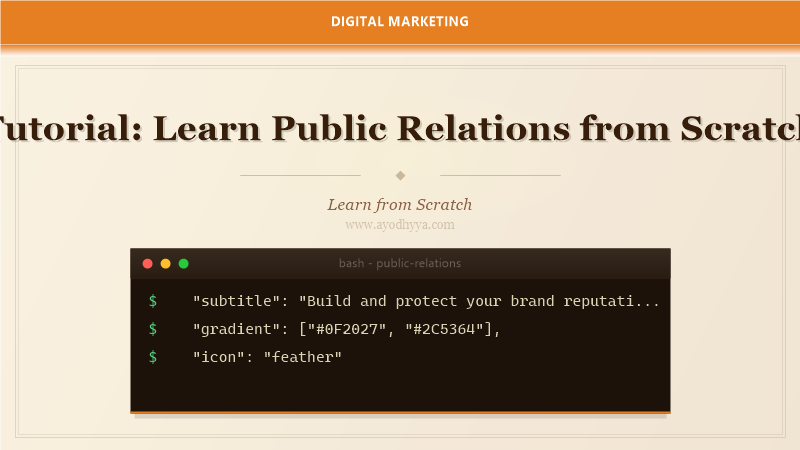 Tutorial: Learn Public Relations from Scratch (2026)