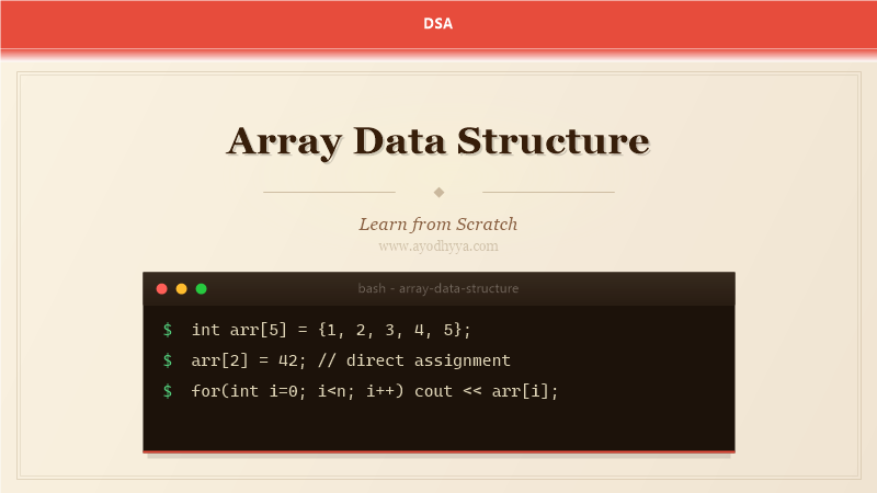 Array Data Structure Tutorial: Learn Arrays from Scratch (2026)