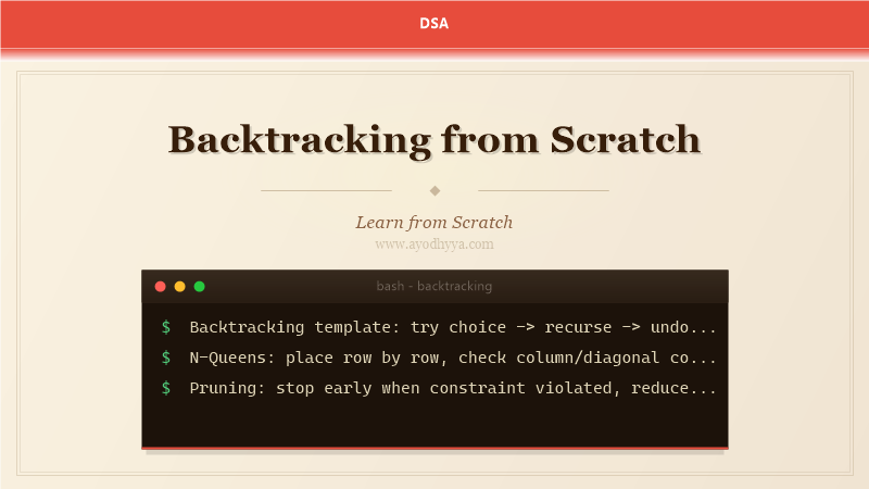 Backtracking from Scratch (2026)