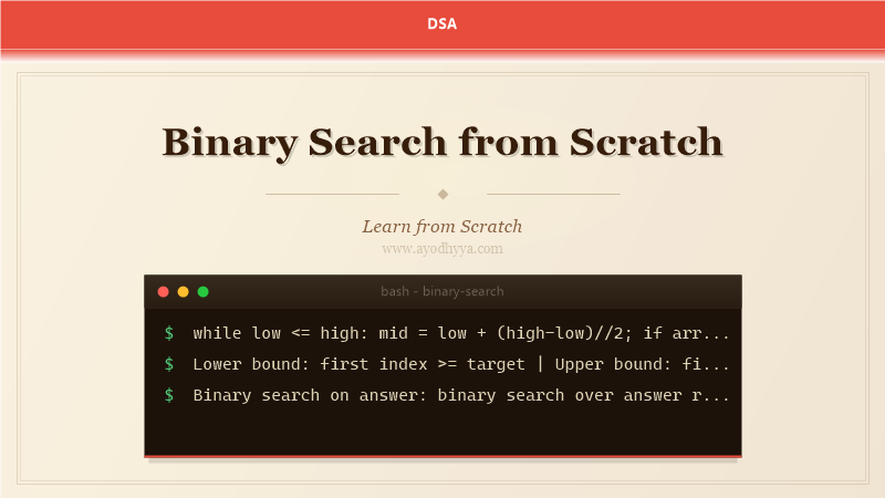Binary Search from Scratch (2026)