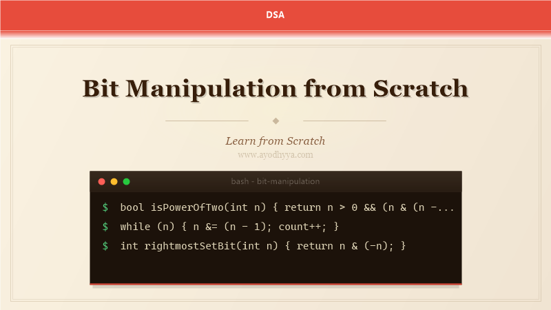 Bit Manipulation from Scratch (2026)