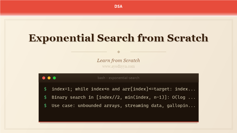 Exponential Search from Scratch (2026)