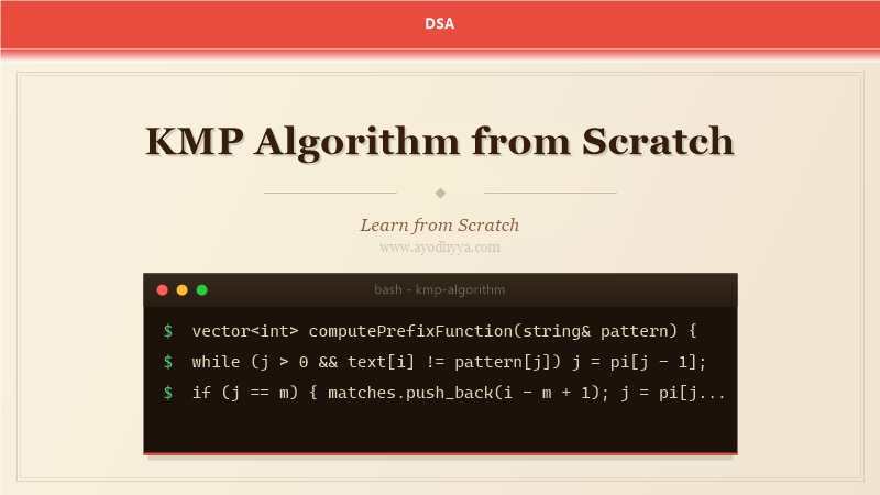 KMP Algorithm from Scratch (2026)