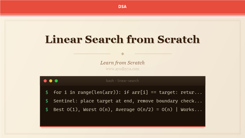 Linear Search from Scratch (2026)