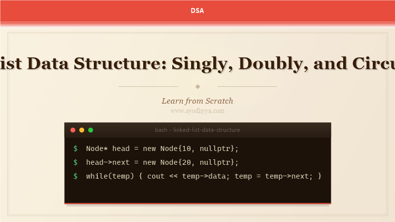 Linked List Data Structure: Singly, Doubly, and Circular Lists (2026)