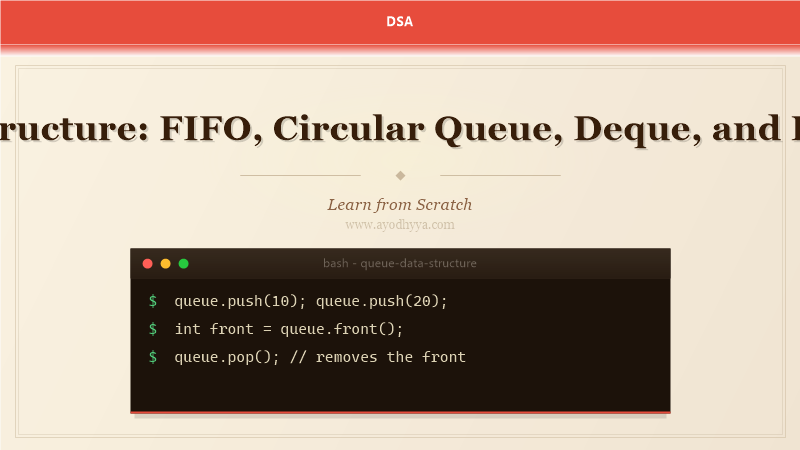 Queue Data Structure: FIFO, Circular Queue, Deque, and Priority Queue (2026)