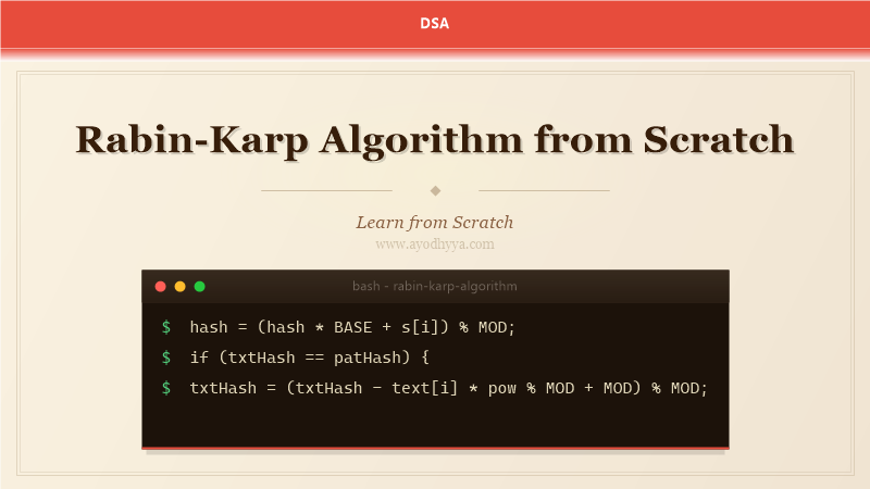 Rabin-Karp Algorithm from Scratch (2026)