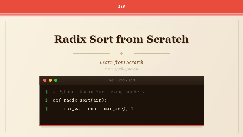 Radix Sort from Scratch (2026)