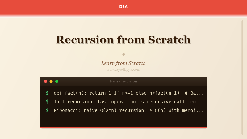 Recursion from Scratch (2026)