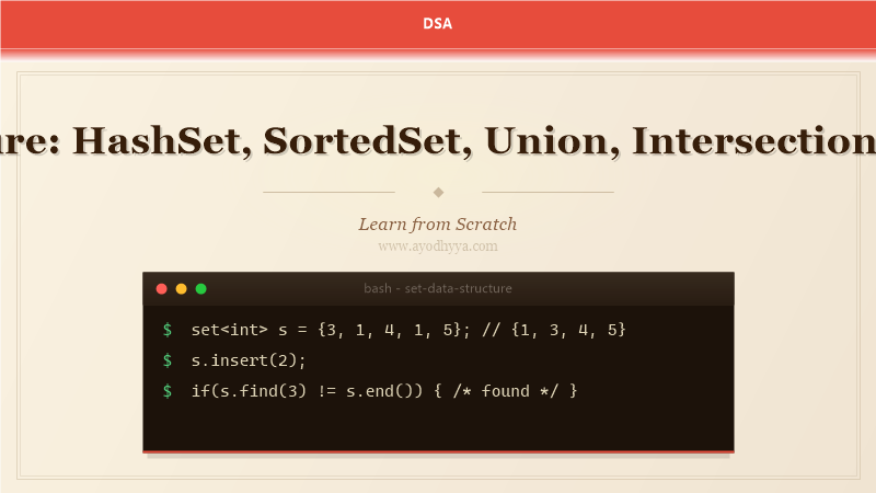 Set Data Structure: HashSet, SortedSet, Union, Intersection, and Difference (2026)