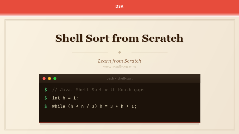 Shell Sort from Scratch (2026)