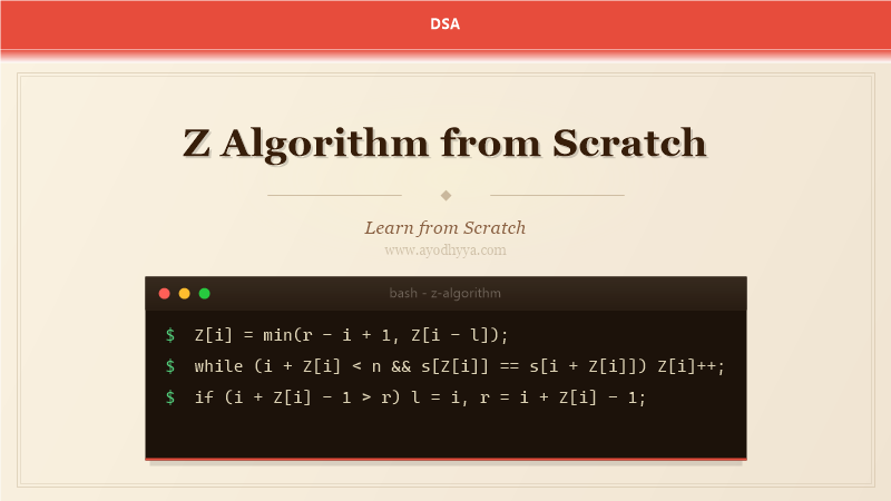 Z Algorithm from Scratch (2026)