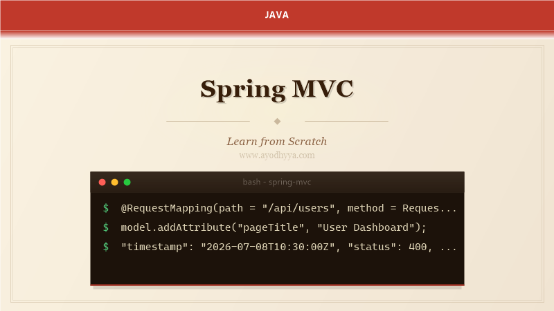 Spring MVC Tutorial: Learn Web Framework from Scratch (2026)