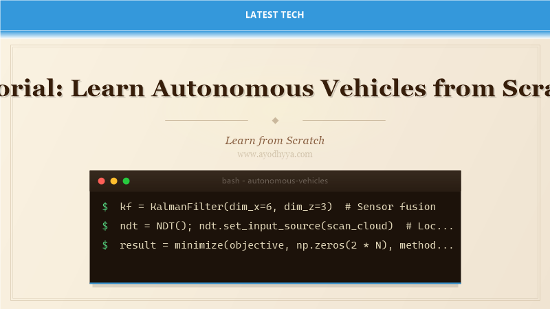 Tutorial: Learn Autonomous Vehicles from Scratch (2026)