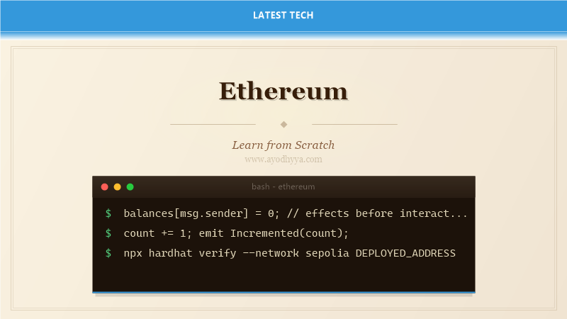 Ethereum Tutorial: Learn Smart Contracts from Scratch (2026)