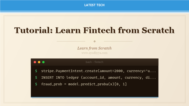 Tutorial: Learn Fintech from Scratch (2026)