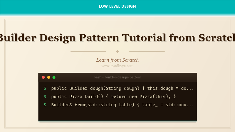 Builder Design Pattern Tutorial from Scratch (2026)