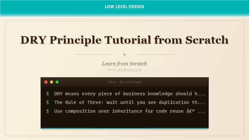 DRY Principle Tutorial from Scratch (2026)