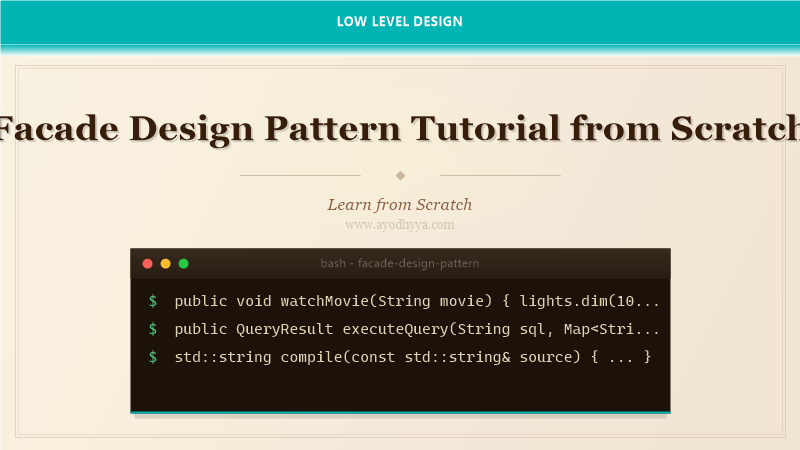 Facade Design Pattern Tutorial from Scratch (2026)