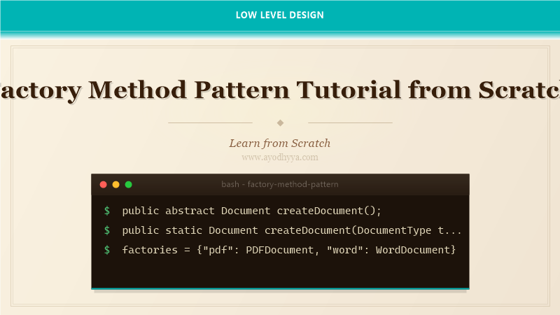 Factory Method Pattern Tutorial from Scratch (2026)
