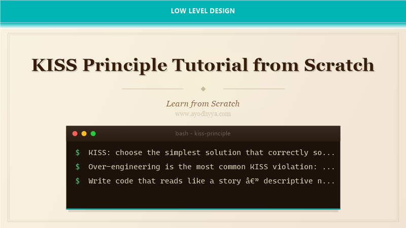 KISS Principle Tutorial from Scratch (2026)