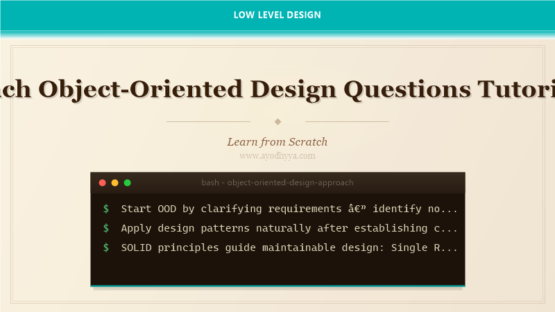 Steps to Approach Object-Oriented Design Questions Tutorial from Scratch (2026)