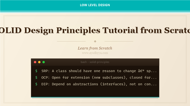 SOLID Design Principles Tutorial from Scratch (2026)