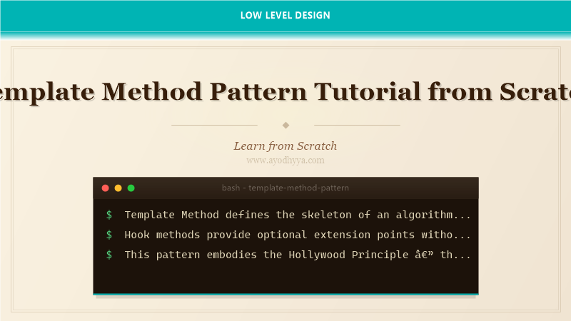 Template Method Pattern Tutorial from Scratch (2026)