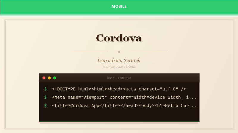 Cordova Tutorial: Learn Hybrid Mobile from Scratch (2026)