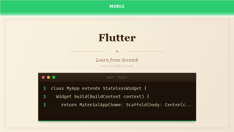 Flutter Tutorial: Learn Cross-Platform from Scratch (2026)