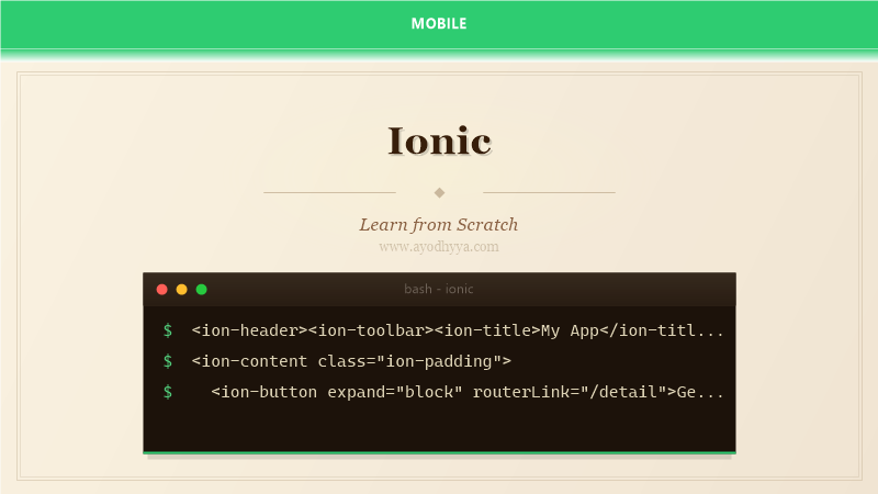 Ionic Tutorial: Learn Hybrid Apps from Scratch (2026)