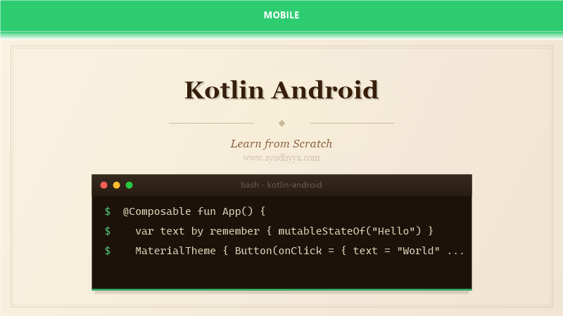 Kotlin Android Tutorial: Learn Modern Android from Scratch (2026)