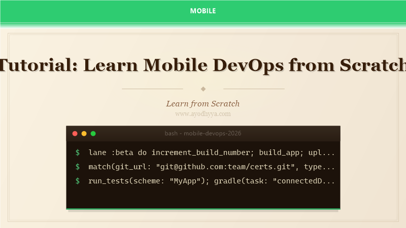 Tutorial: Learn Mobile DevOps from Scratch (2026)