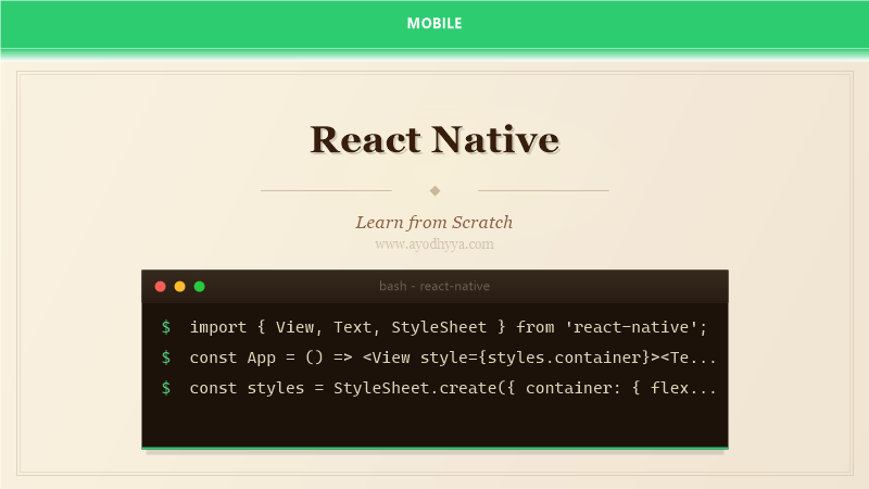 React Native Tutorial: Learn Mobile from Scratch (2026)