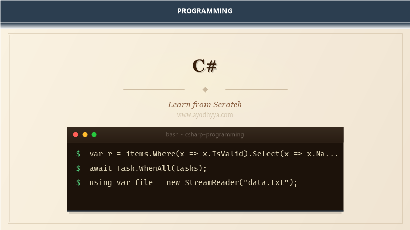 C# Tutorial: Learn .NET Language from Scratch (2026)