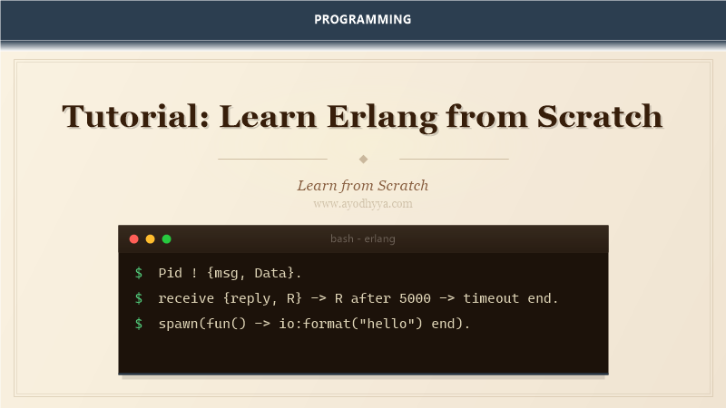 Tutorial: Learn Erlang from Scratch (2026)