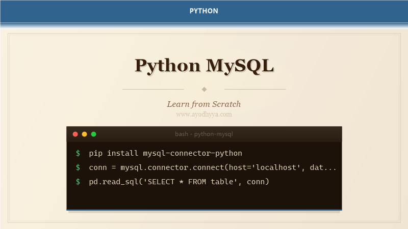 Python MySQL Tutorial: Learn Database Access from Scratch (2026)