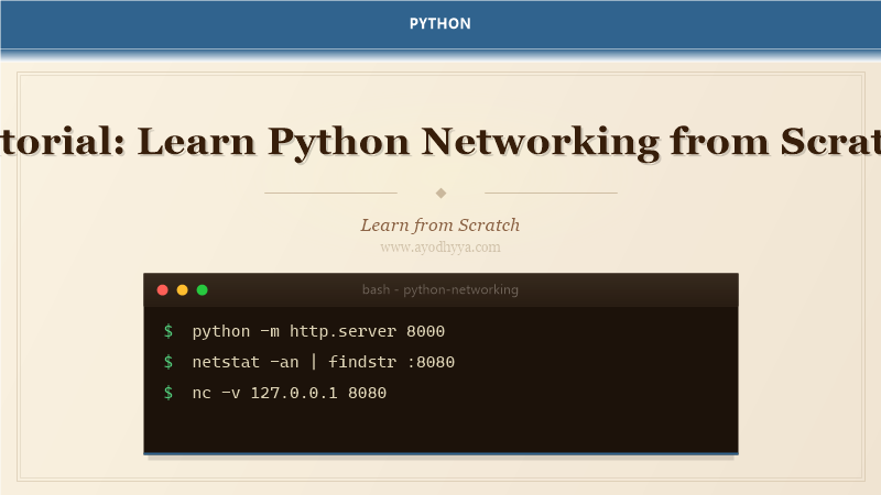 Tutorial: Learn Python Networking from Scratch (2026)