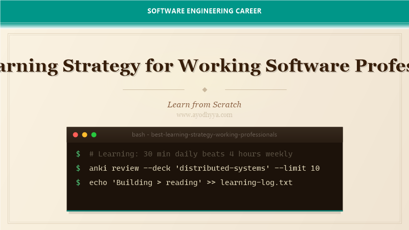 Best Learning Strategy for Working Software Professionals