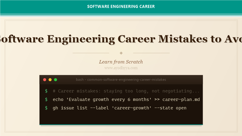 Common Software Engineering Career Mistakes to Avoid in 2026