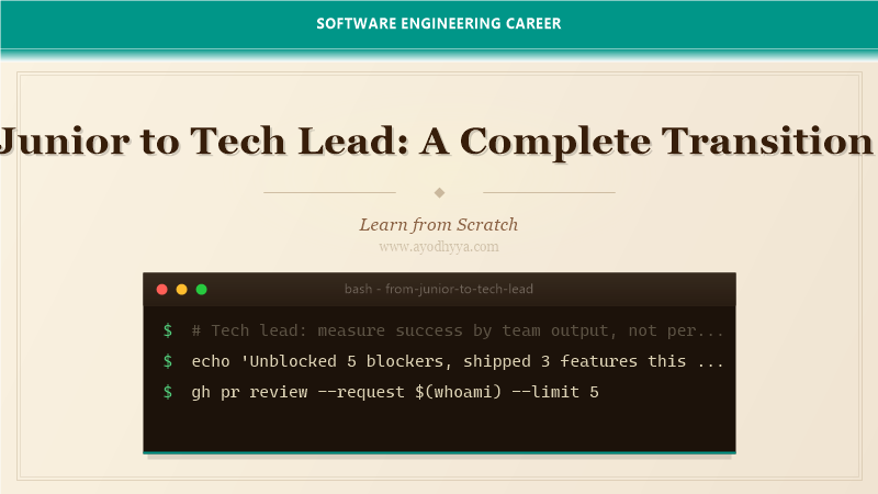 From Junior to Tech Lead: A Complete Transition Guide