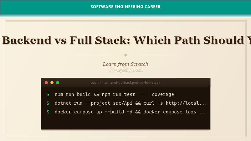 Frontend vs Backend vs Full Stack: Which Path Should You Choose?