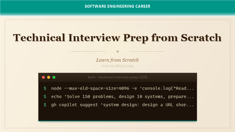 Technical Interview Prep from Scratch (2026)
